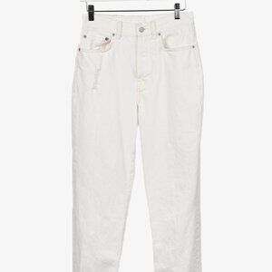 Acne Studios White Distressed High-waisted Jeans